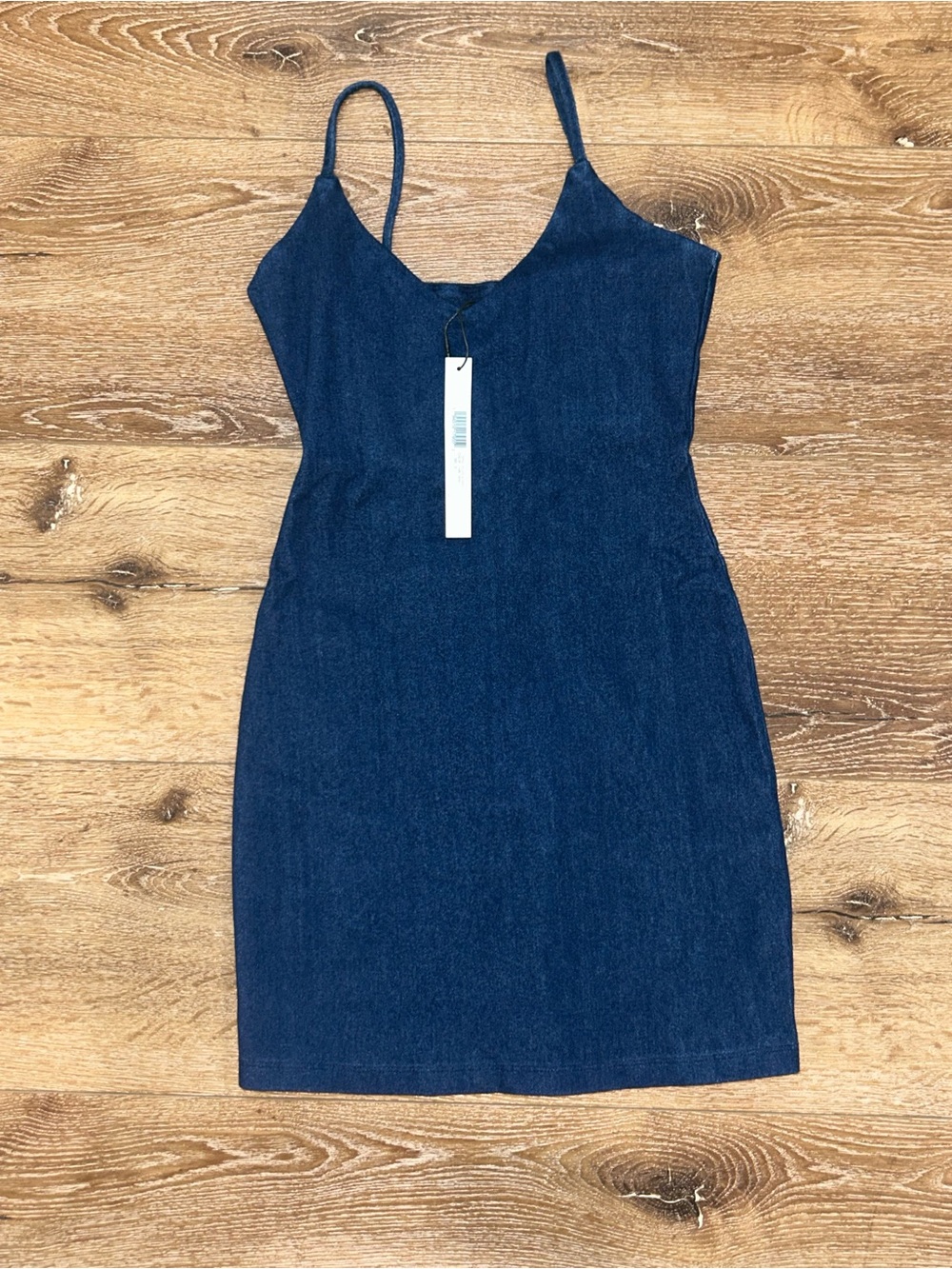 Susana Monaco Navy Denim Slip Mini Dress